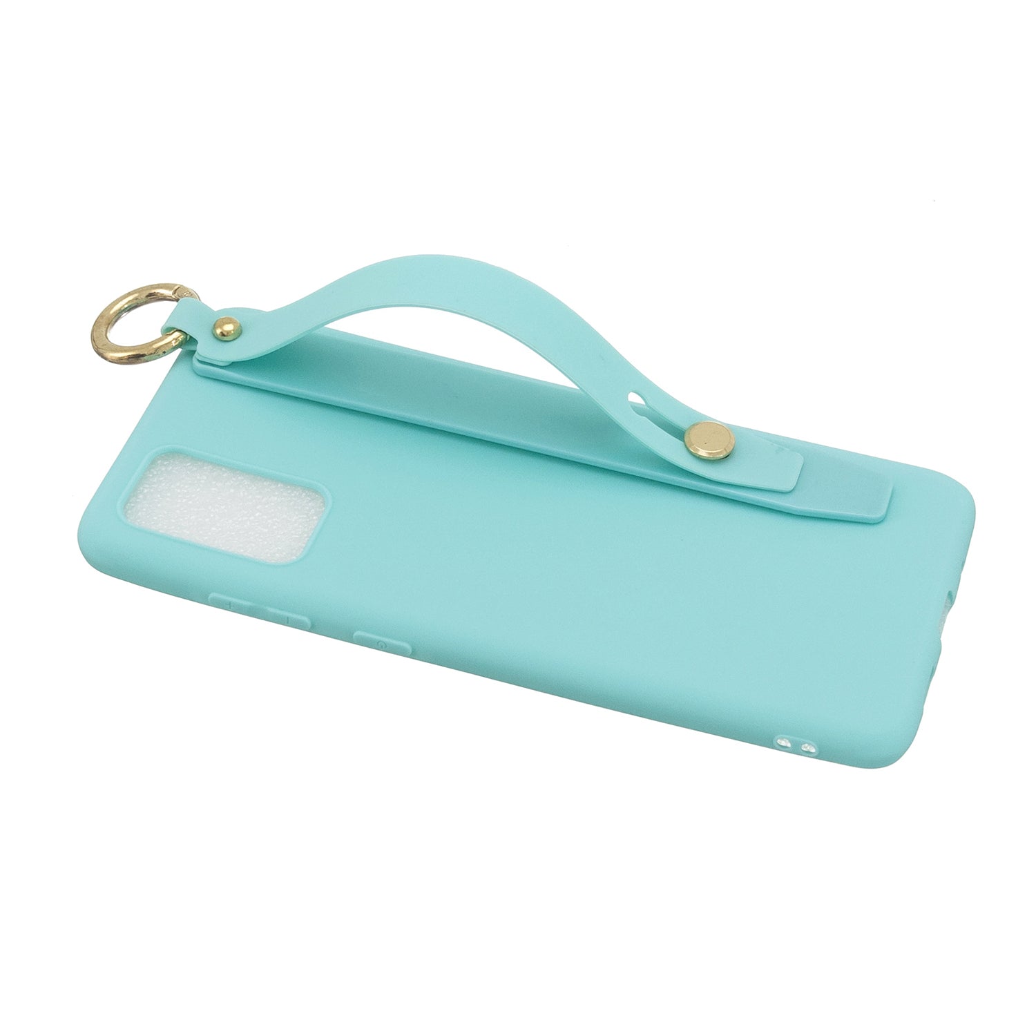 TPU Cell Phone Back Case with Wrist Strap Kickstand for Samsung Galaxy S20 Plus / S20 Plus 5G - Baby Blue TPU Cell Phone Back Case with Wrist Strap Kickstand for Samsung Galaxy S20 Plus / S20 Plus 5G - Baby Blue